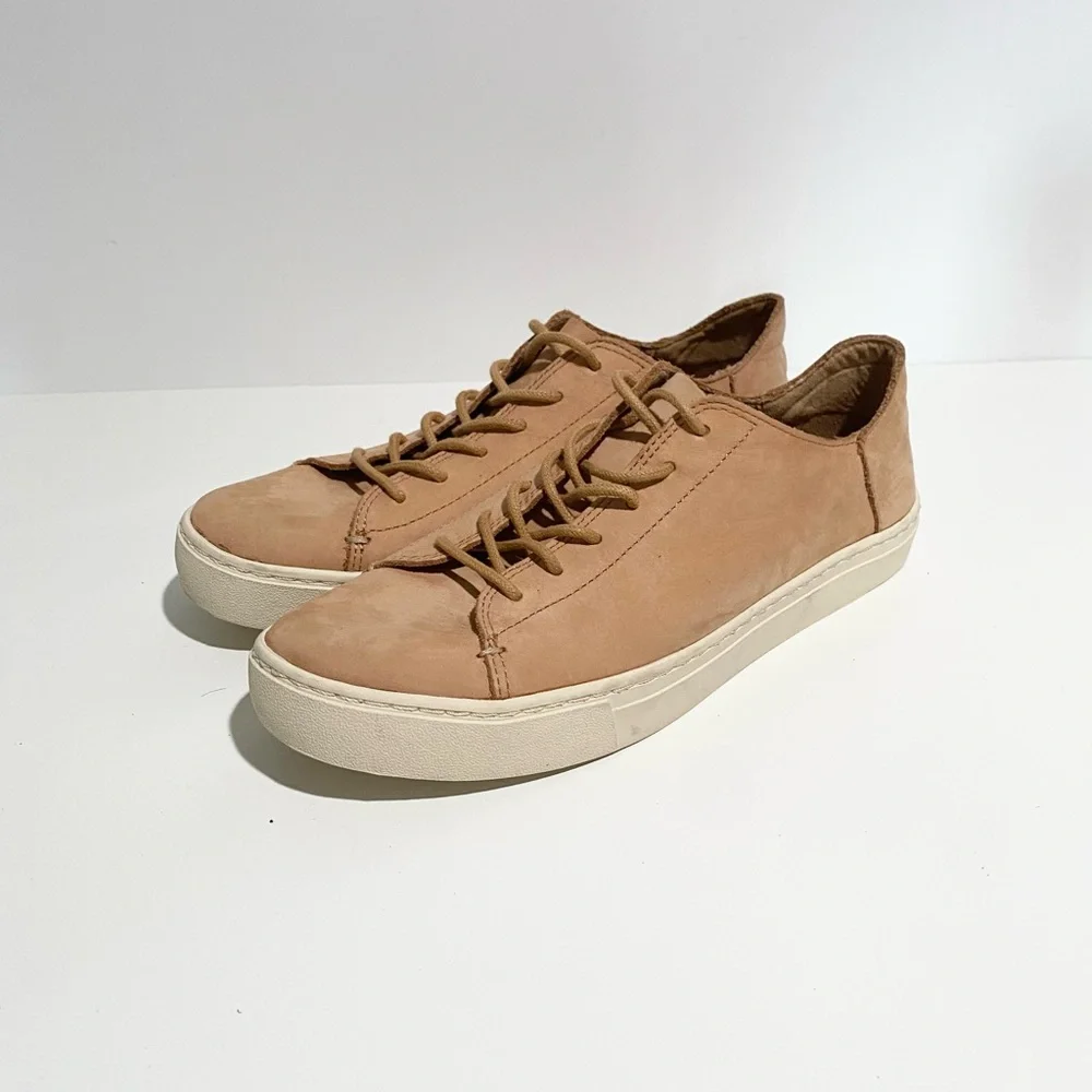 New TOMS Lenox Sandstorm‎ Nubuck Sneakers Beige Nude Tan 8
